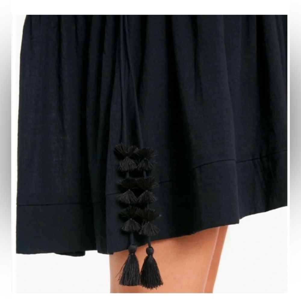 Pomander place Ophelia Coverup Dress XS NWT Black Cotton Mini Boho Resort Chic - Picture 9 of 14
